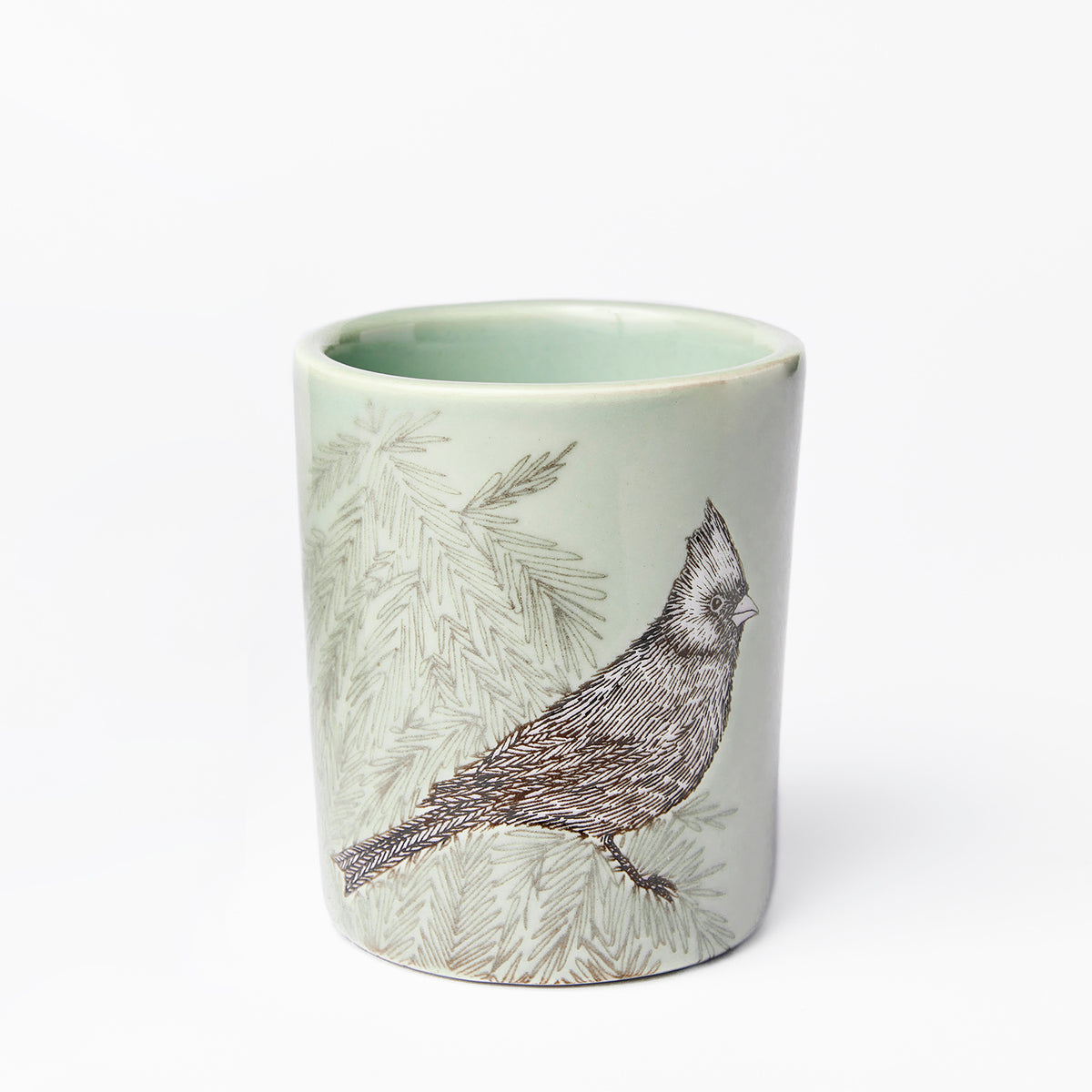 Large Celadon Cardinal Cup