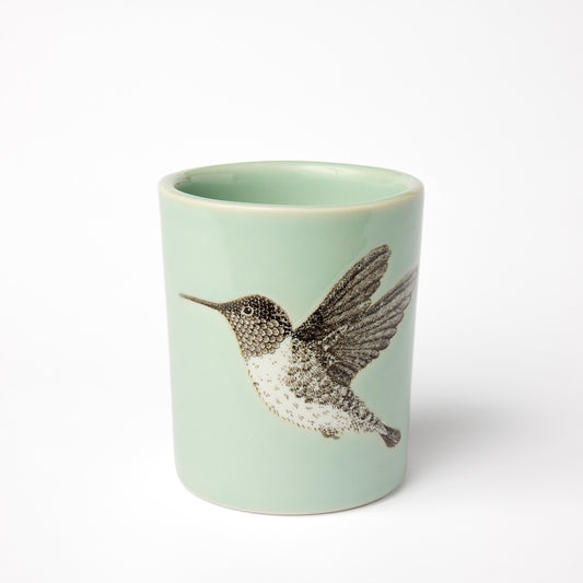 Large Celadon Hummingbird Cup