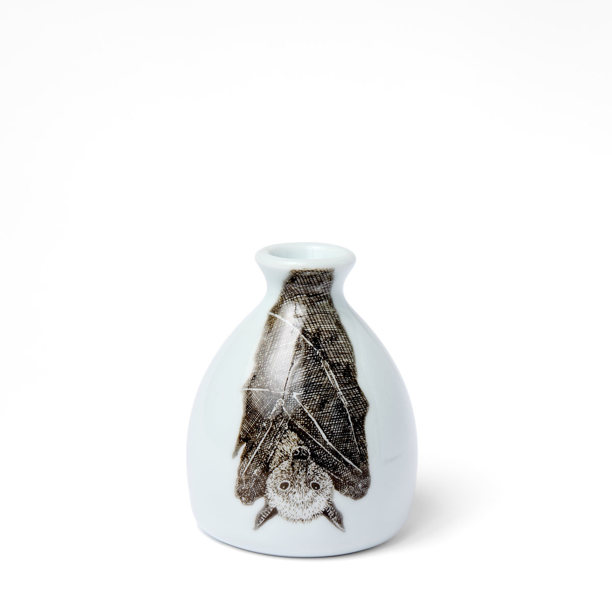 White Bat Bud Vase