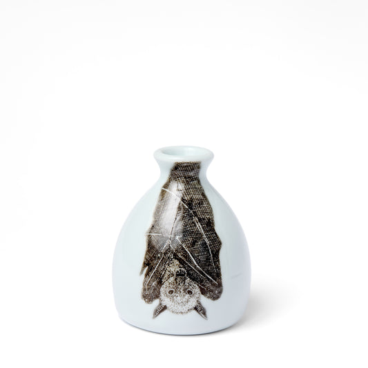 White Bat Bud Vase