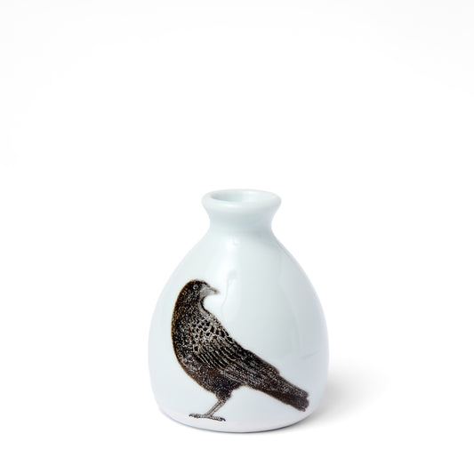 White Crow Bud Vase