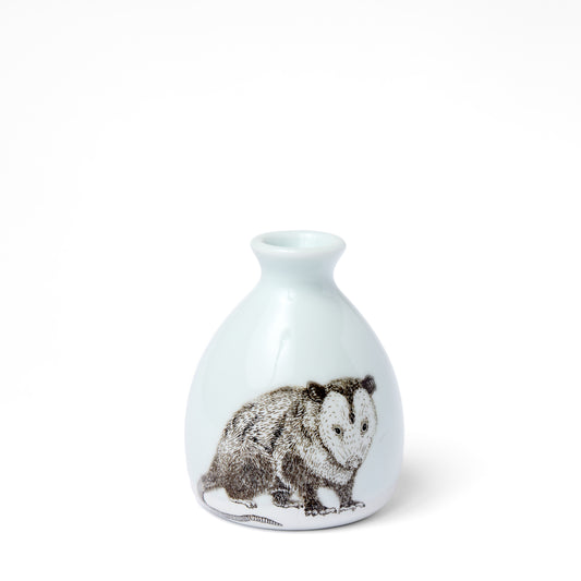 White Opossum Bud Vase
