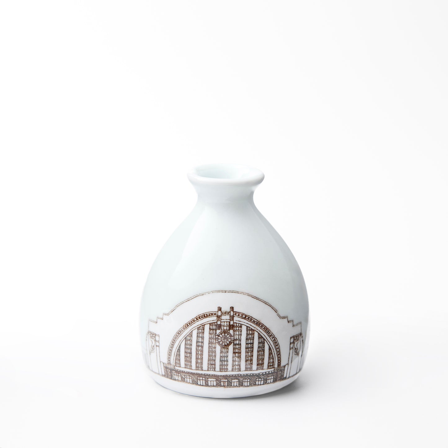 White Union Terminal Bud Vase
