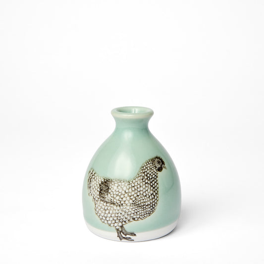 Celadon Hen Bud Vase
