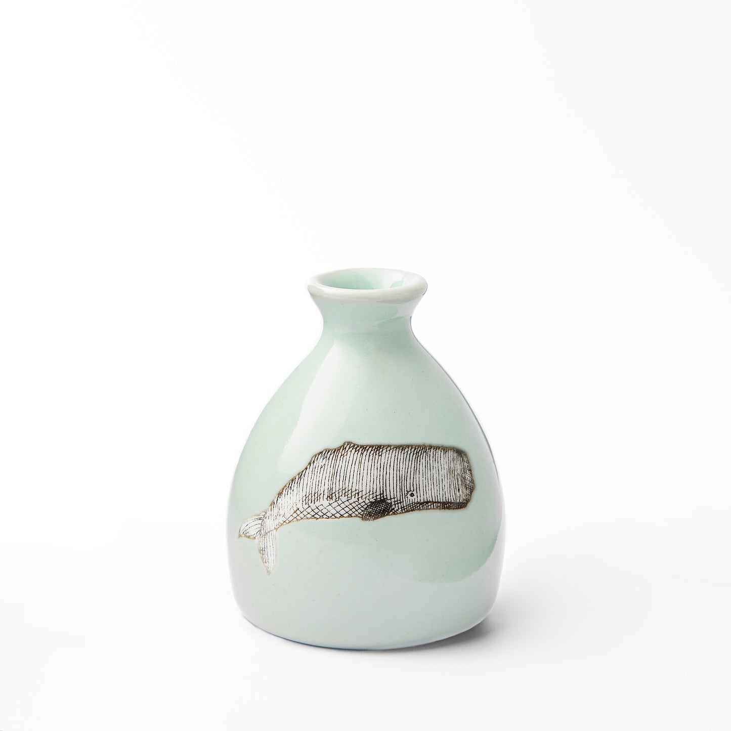 Celadon Whale Bud Vase