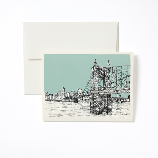 Celadon Roebling Bridge Notecard