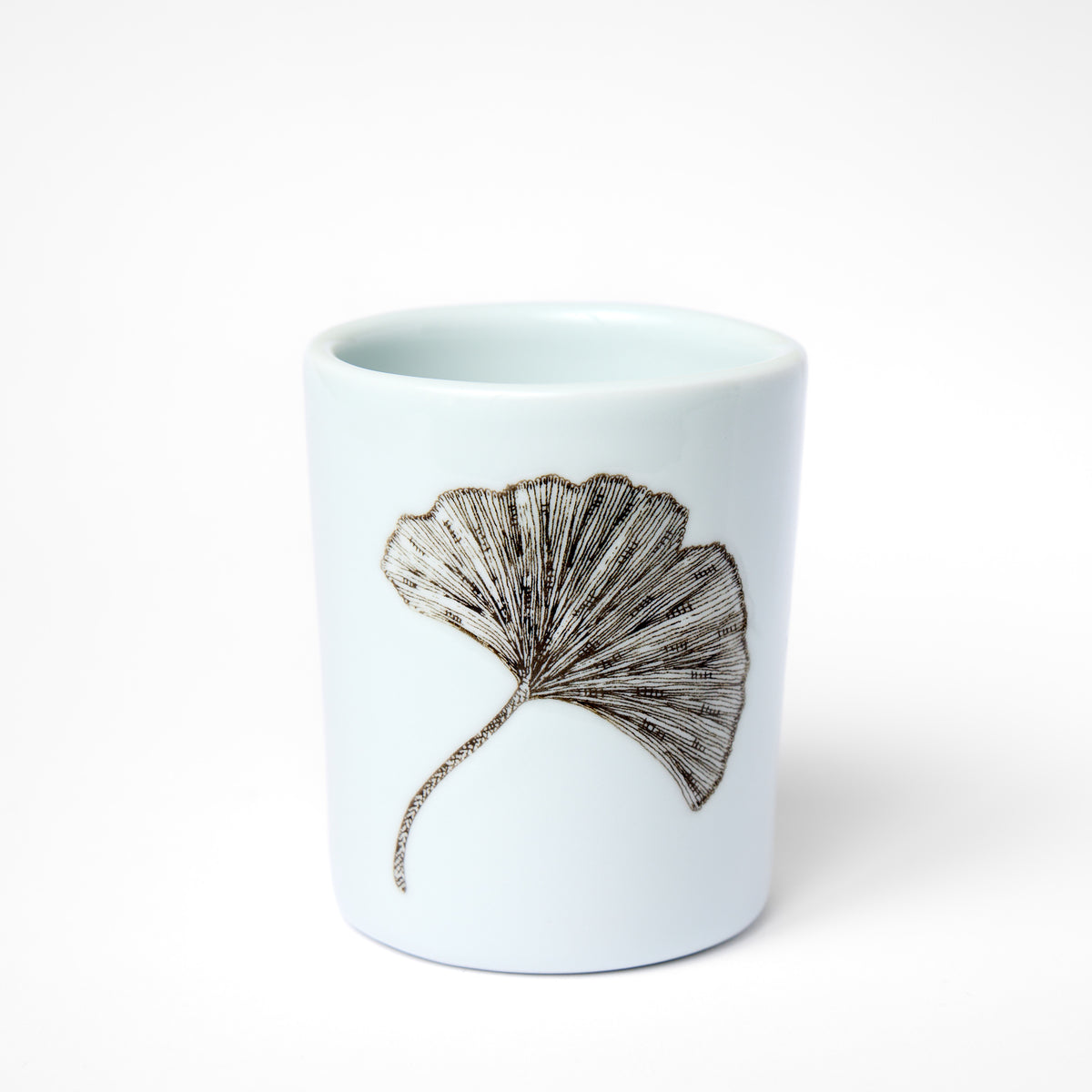 Large White Ginkgo Leaf Cup