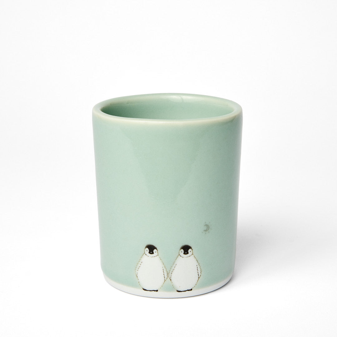 Large Celadon Double Penguin & Moon Cup