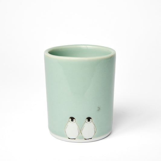 Large Celadon Double Penguin & Moon Cup