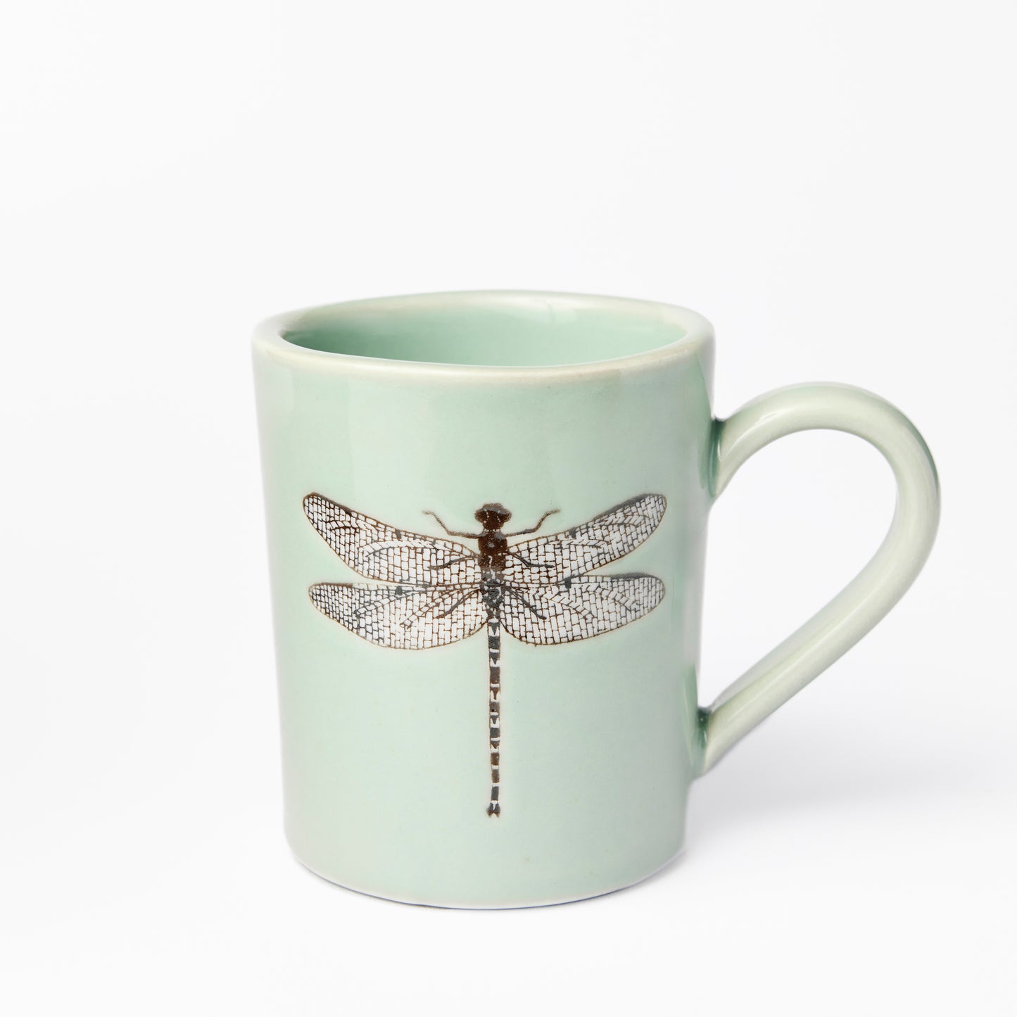 Large Celadon Dragonfly Mug