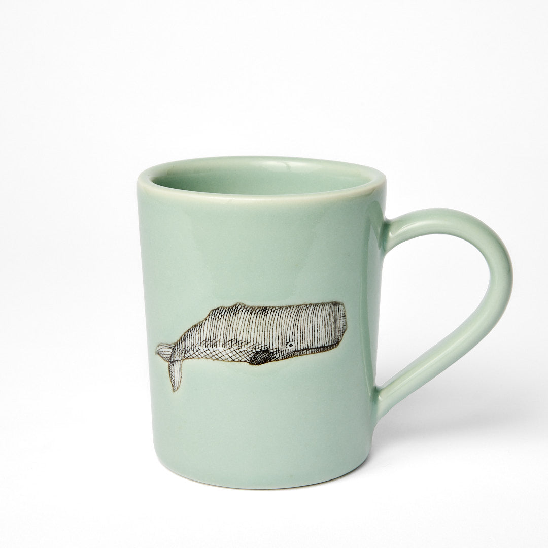 Large Celadon Whale Mug