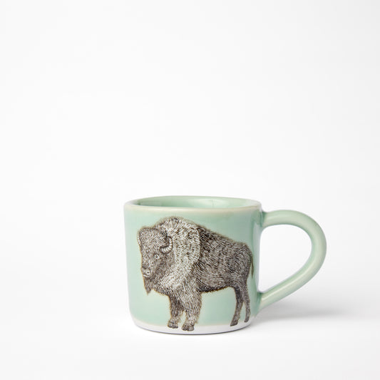 Little Celadon Bison Mug