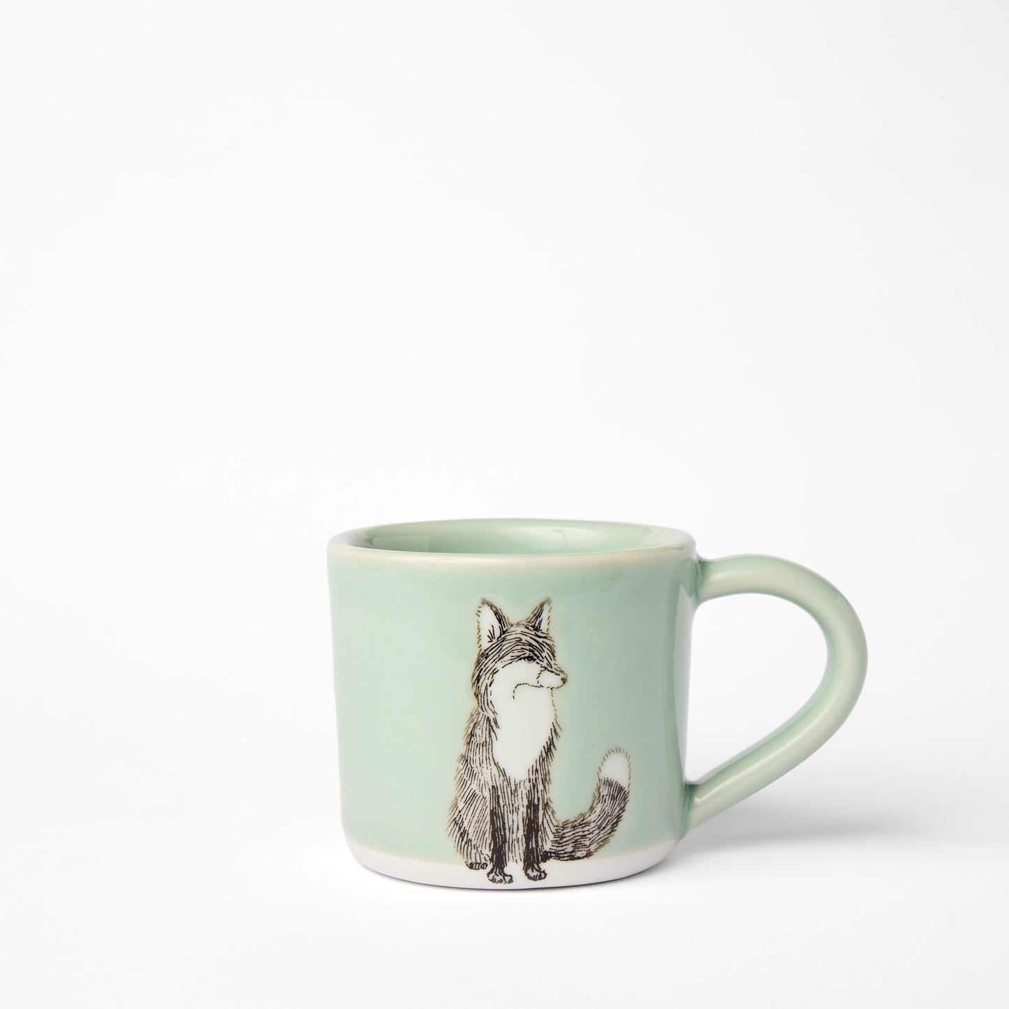 Little Celadon Fox Mug