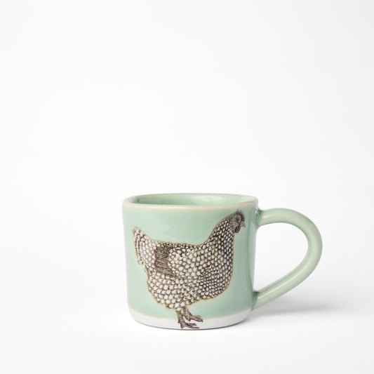 Little Celadon Hen Mug