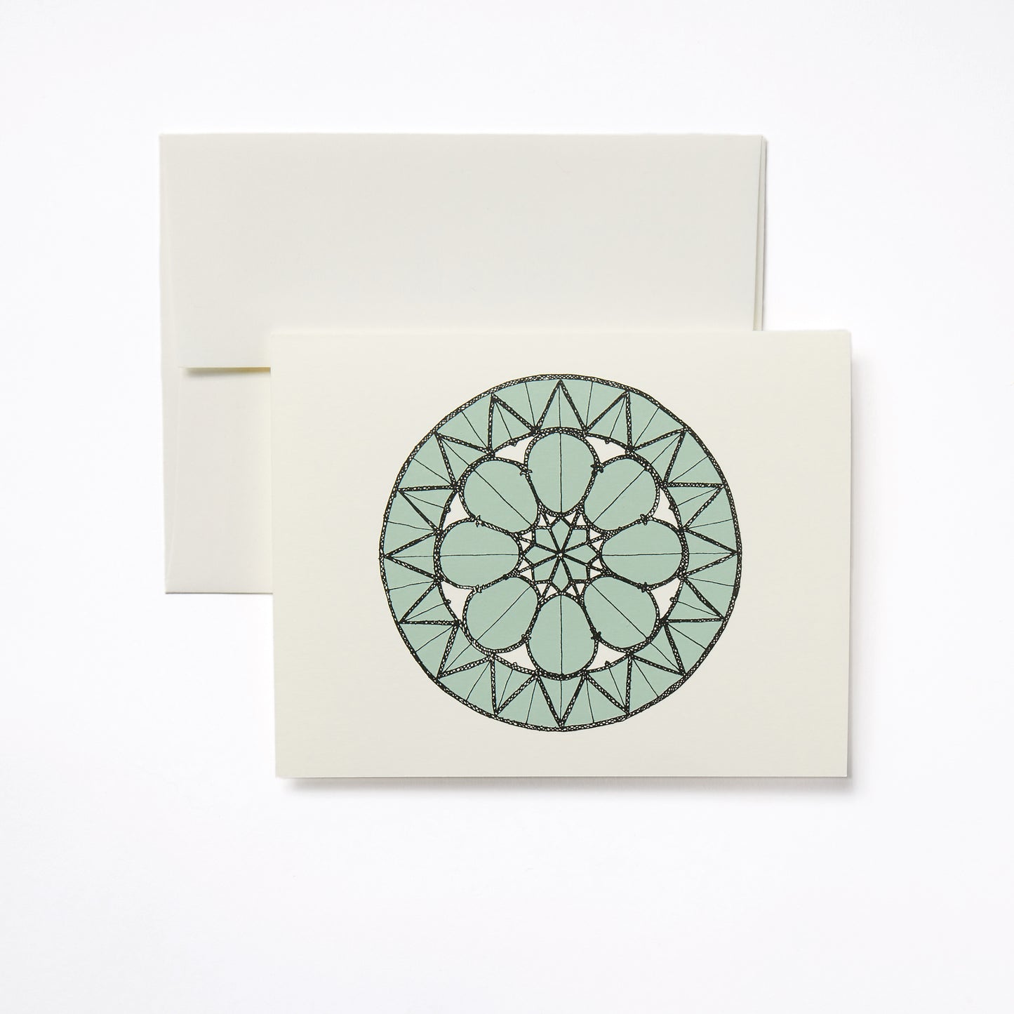 Celadon Rose Window Notecard