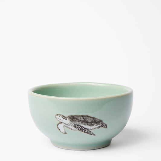 Small Celadon Sea Turtle Bowl