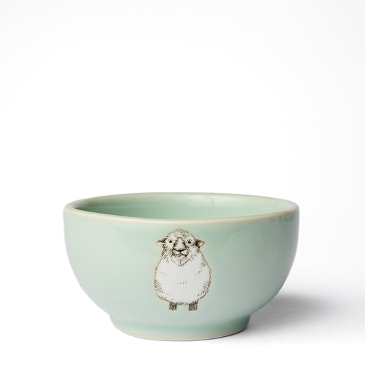 Small Celadon Sheep Bowl