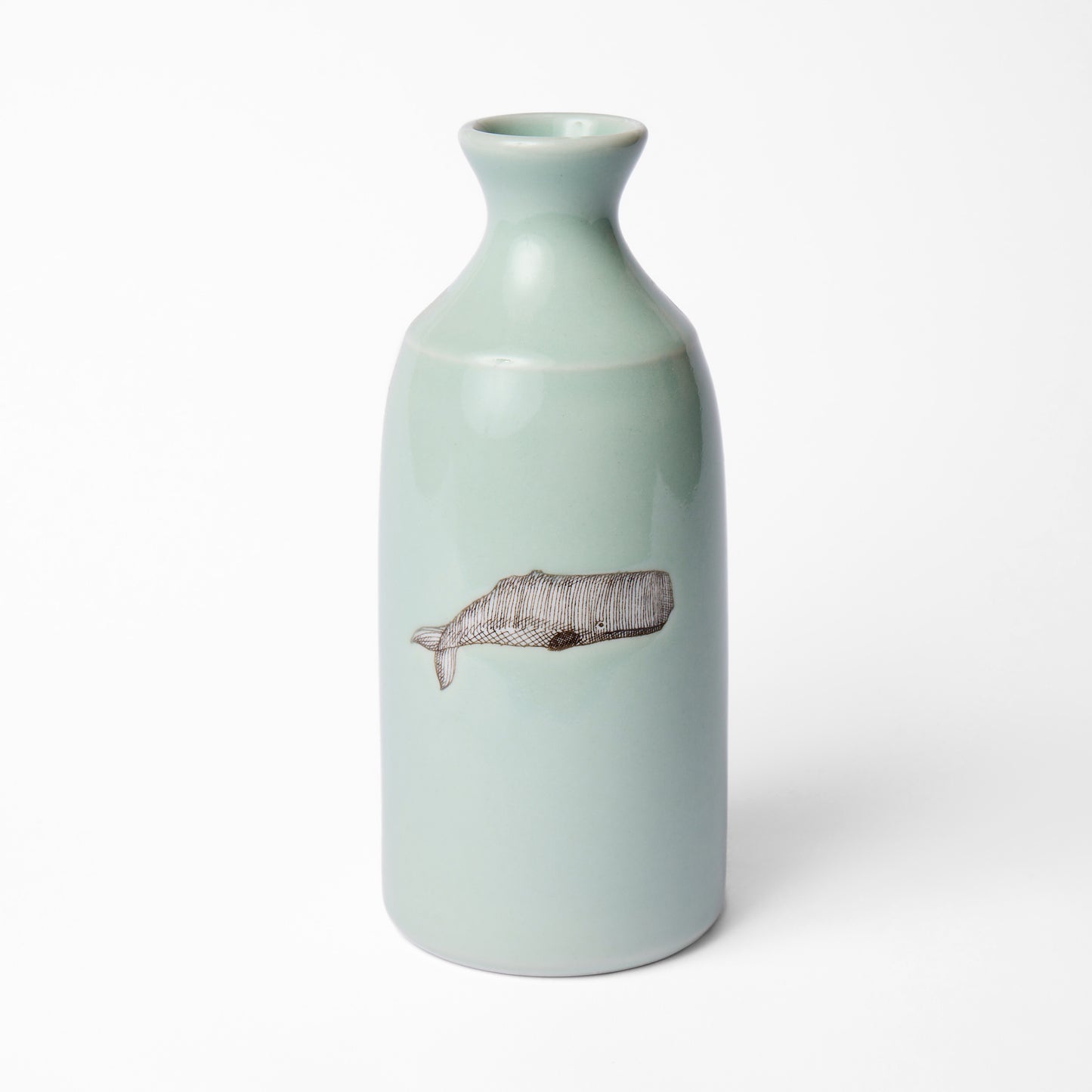 Celadon Whale Sake Bottle
