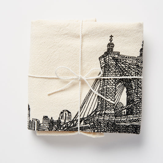 Roebling Bridge Towel