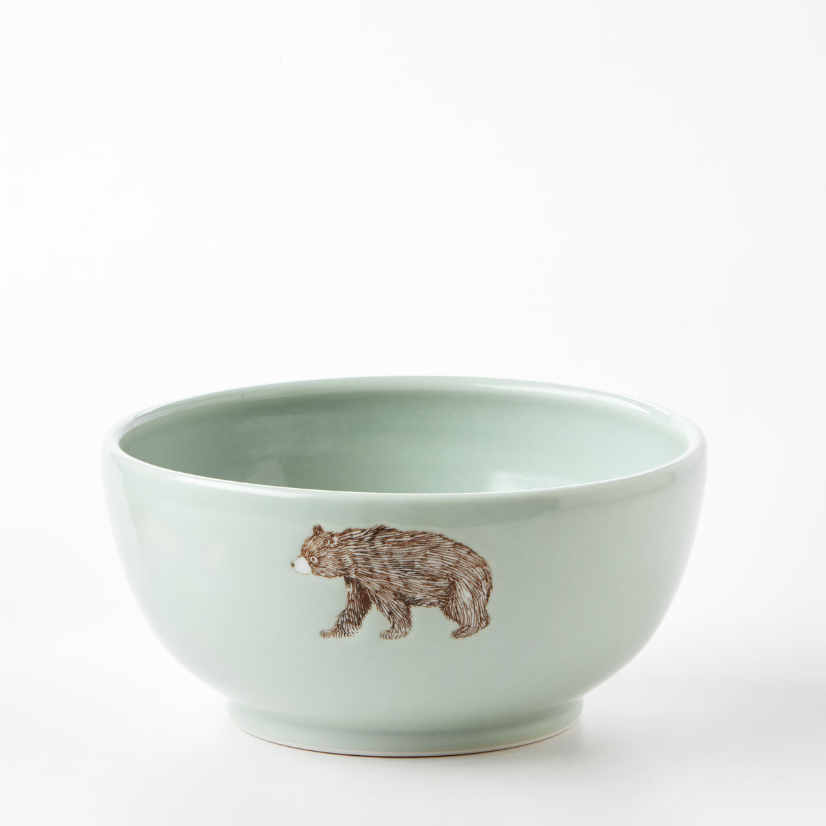 Large Celadon Bear Bowl