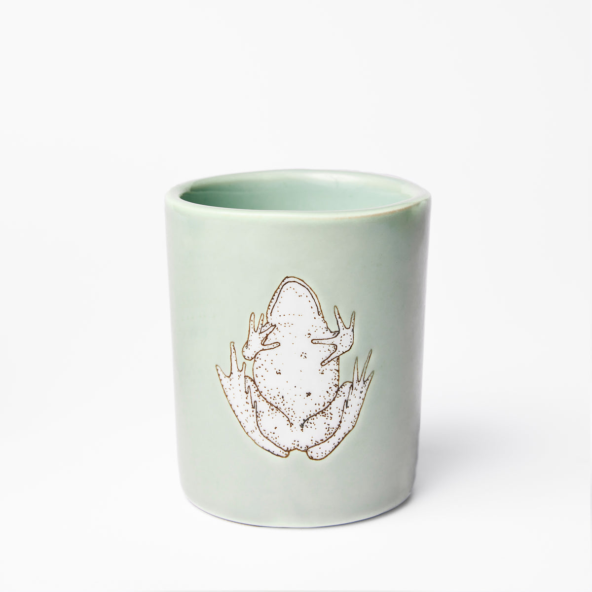 Large Celadon Frog Cup