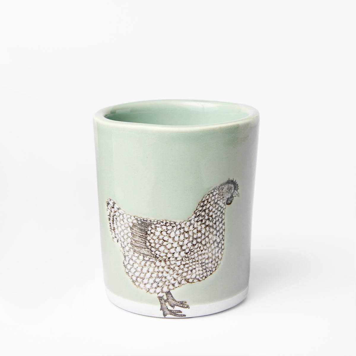 Large Celadon Hen Cup