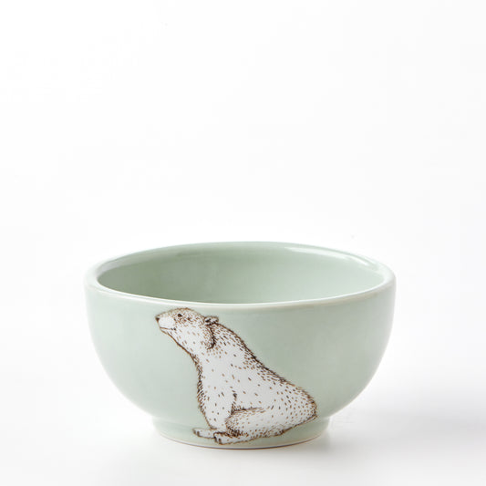 Small Celadon Polar Bear Bowl