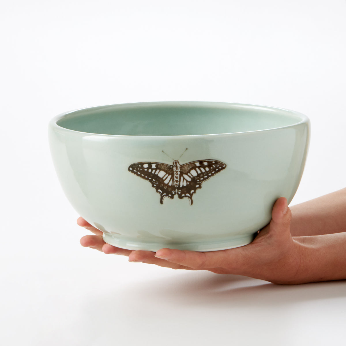Large Celadon Swallowtail Bowl