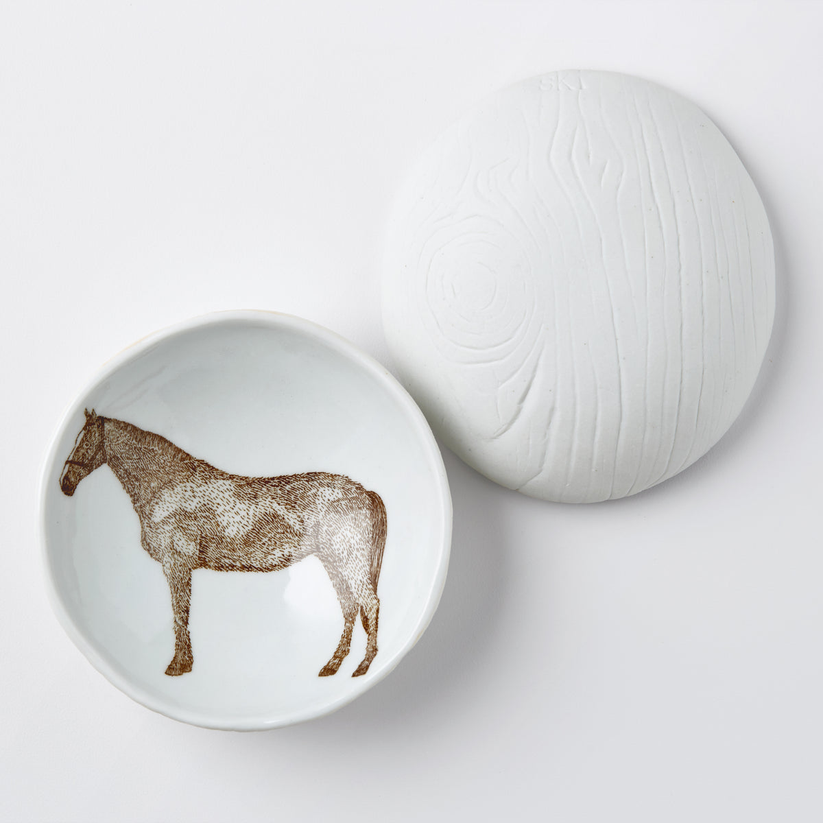 Horse Woodgrain Dish