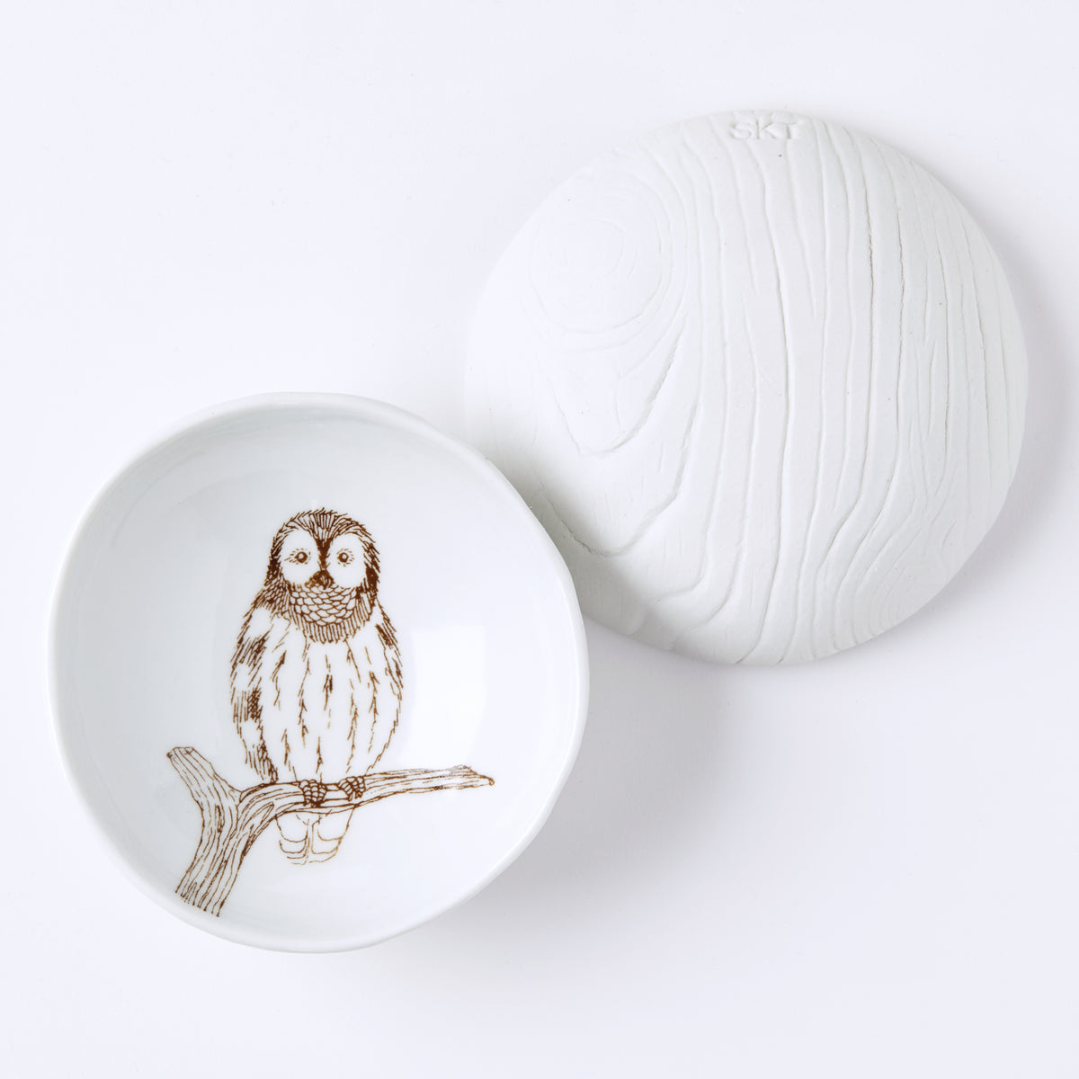 Owl Woodgrain Dish
