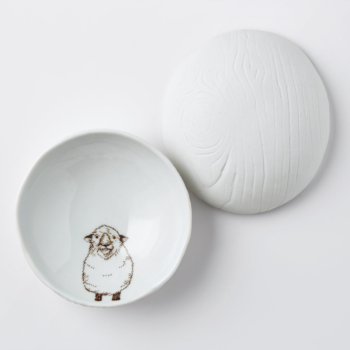 Sheep Woodgrain Dish