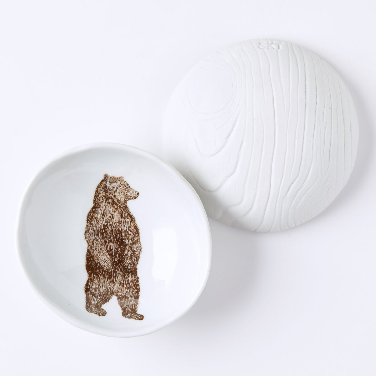 Standing Bear Woodgrain Dish