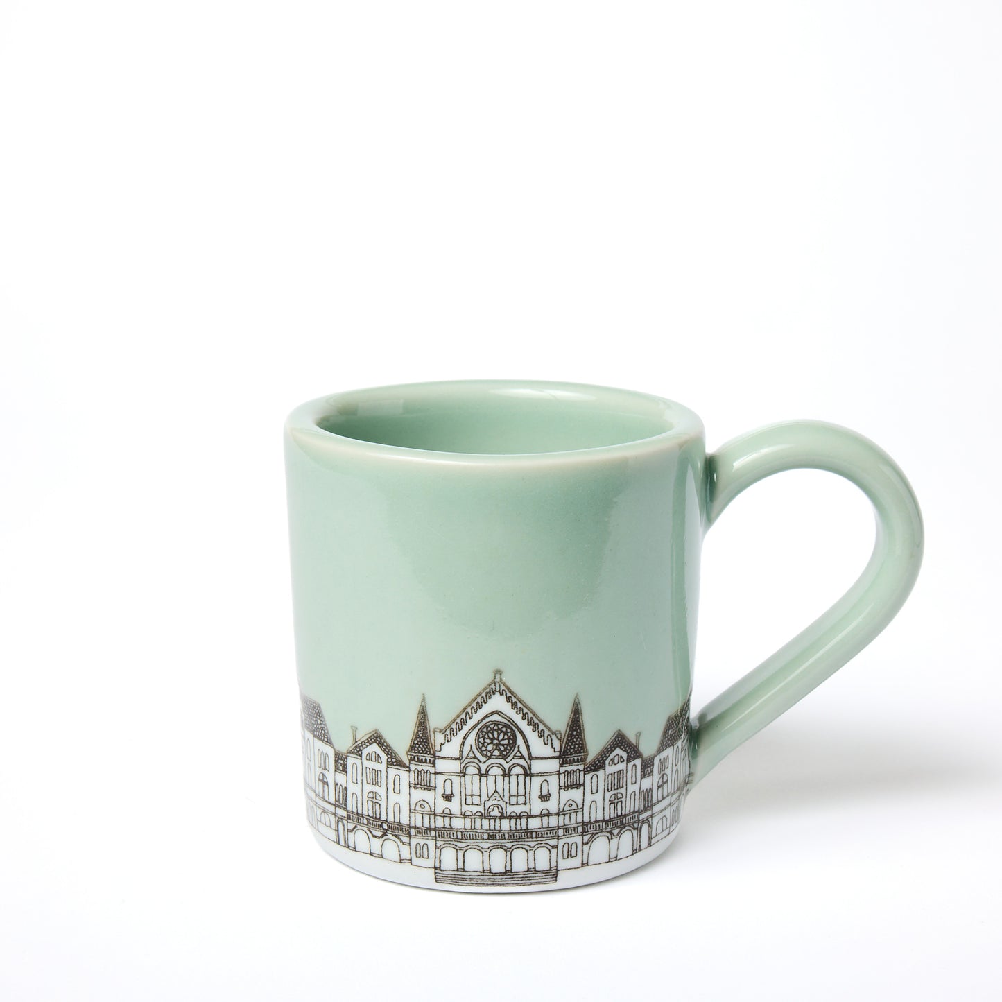 Small Celadon Music Hall Mug