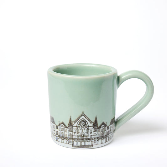 Small Celadon Music Hall Mug