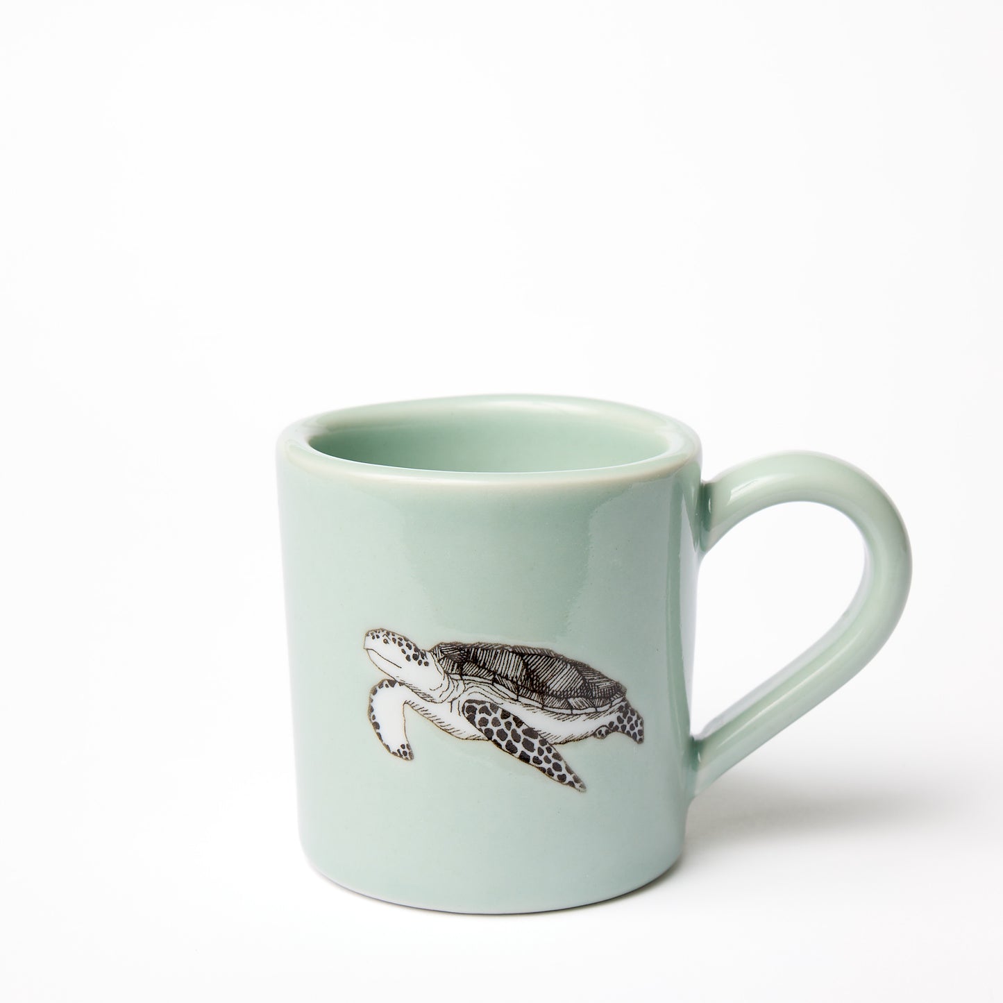 Small Celadon Sea Turtle Mug