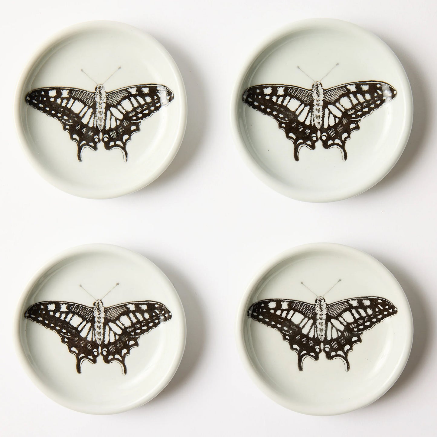 Second/Sale White Swallowtail Butterfly Everything Dish - Set of 4