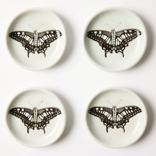 Second/Sale White Swallowtail Butterfly Everything Dish - Set of 4