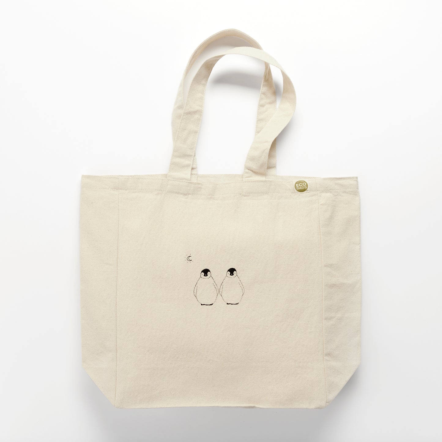 Double Penguin & Moon Tote Bag