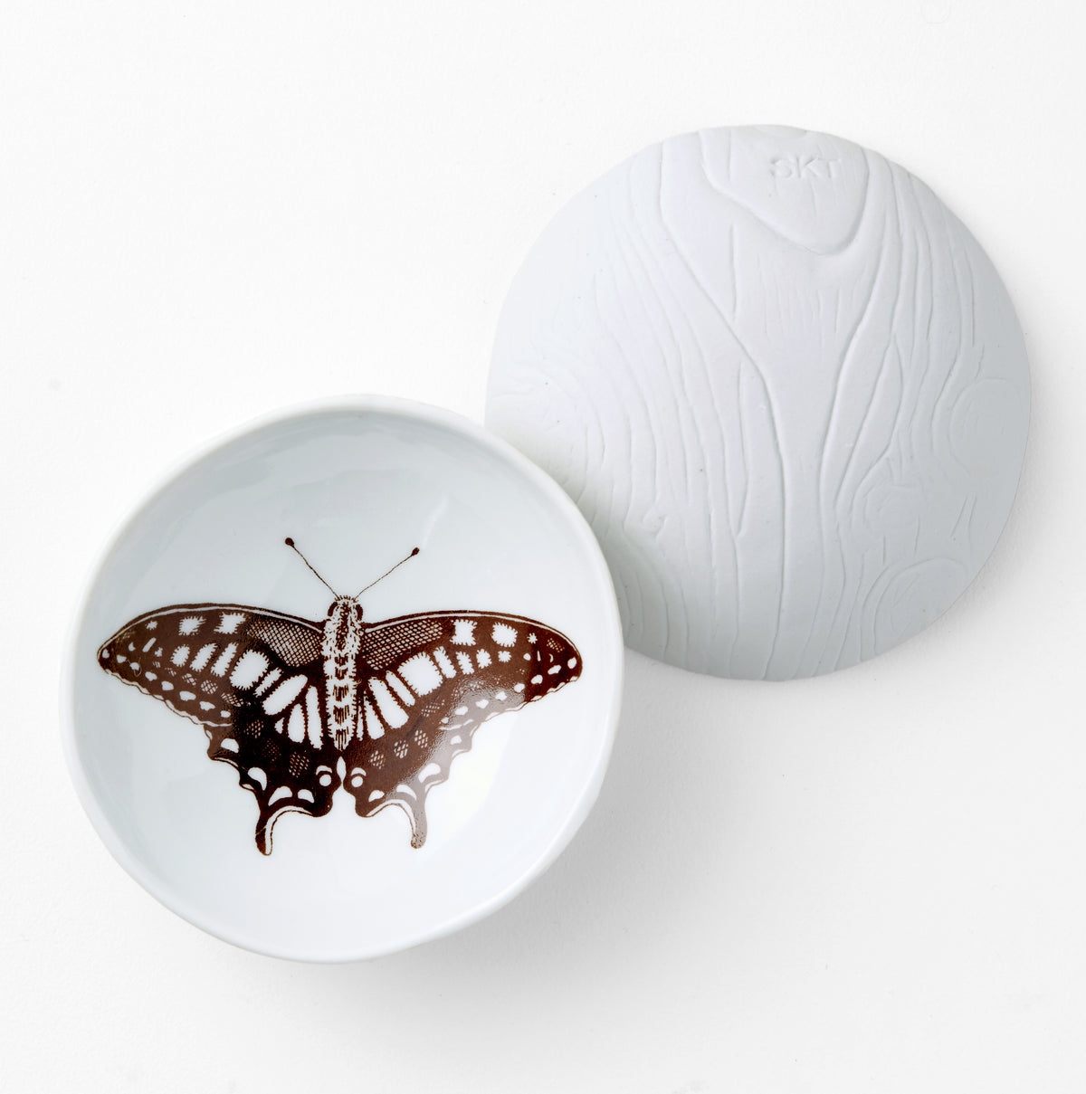 Swallowtail Butterfly Woodgrain Dish